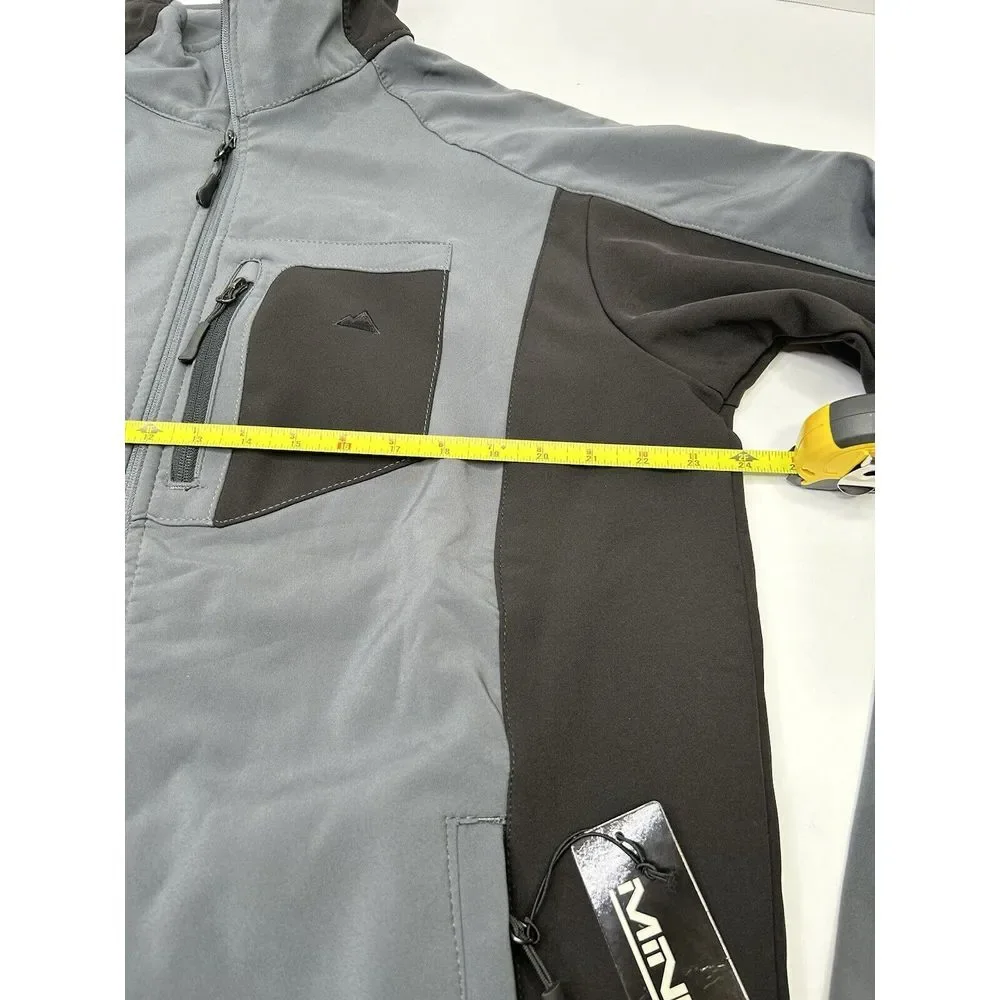 Minus Zero Jacket Men’s XL Softshell Gray + Black Pockets NWT Gorpcore Outdoor